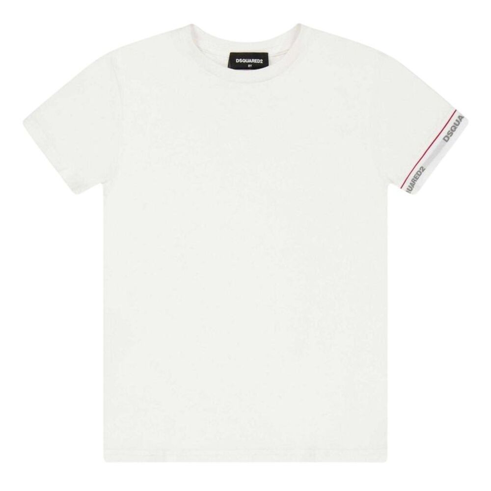 DSquared2 Childrens/Kids Sleeve Print T-Shirt / White